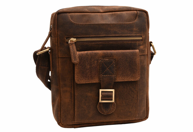 Pánské kožené crossbody tan hunter 250860