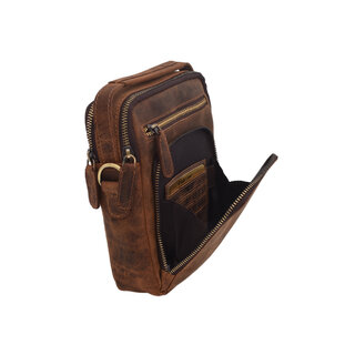 Pánské kožené crossbody tmavěhnědý hunter 250904