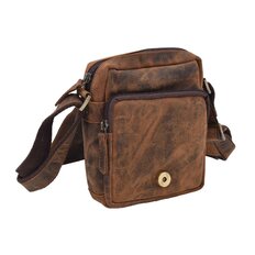 Pánské kožené crossbody tmavěhnědý hunter embos plesnivec 250591