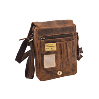 Pánské kožené crossbody tmavěhnědý hunter V 250586