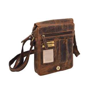 Pánské kožené crossbody tmavěhnědý hunter V 250589