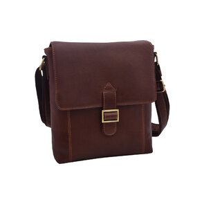 Pánské kožené crossbody tmavěhnědý vintage 370103