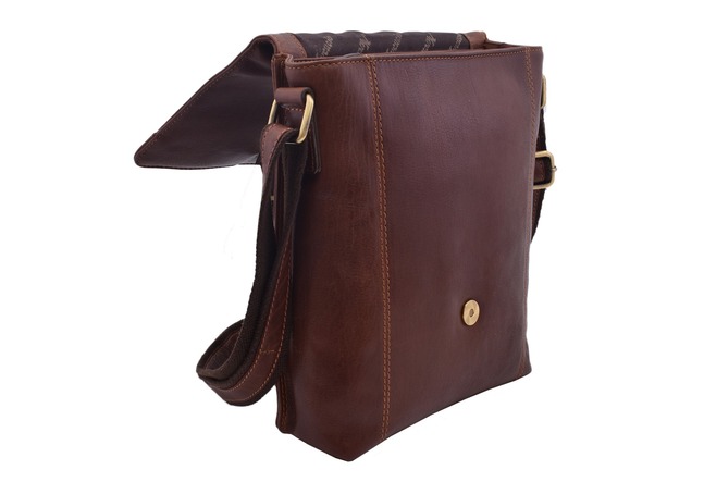 Pánské kožené crossbody tmavěhnědý vintage 370103