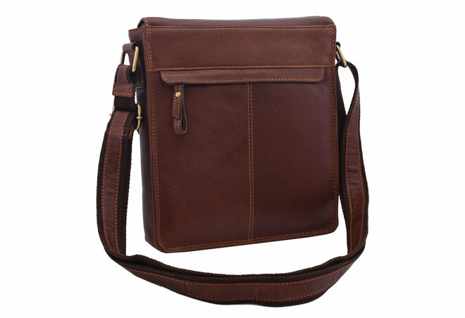 Pánské kožené crossbody tmavěhnědý vintage 370103