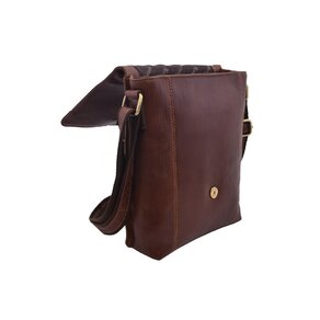 Pánské kožené crossbody tmavěhnědý vintage 370103