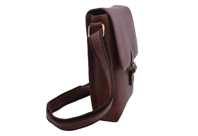Pánské kožené crossbody tmavěhnědý vintage 370103