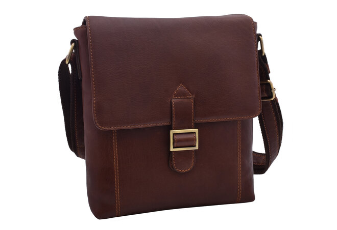 Pánské kožené crossbody tmavěhnědý vintage 370103