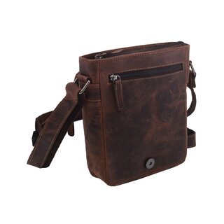 Pánské kožené crossbody tmevěhnědý hunter 250906