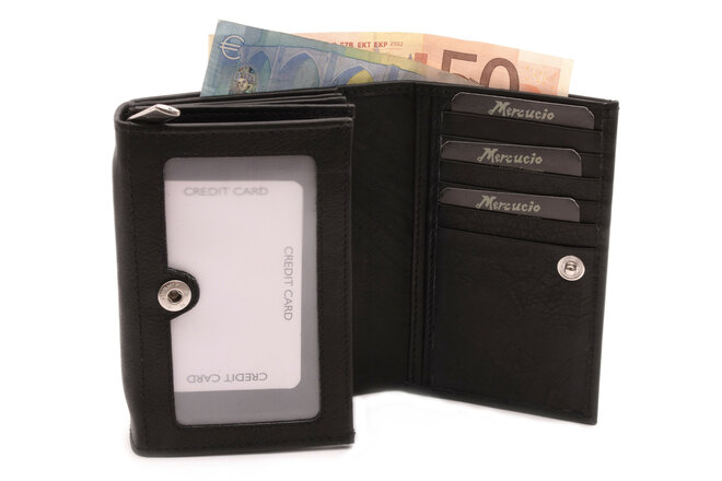 Peněženka s euromincovníkem MERCUCIO černá 2311847