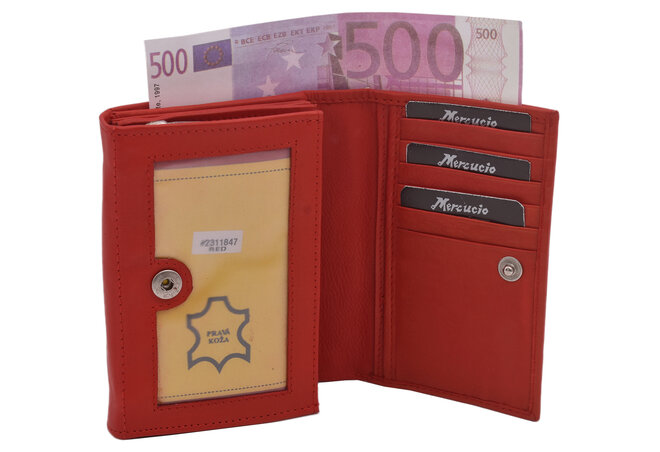 Peněženka s euromincovníkem MERCUCIO červená 2311847