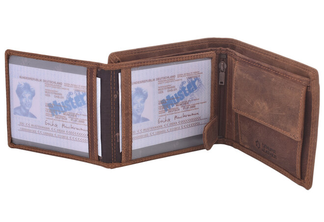 Rybářský dárkový set kapr 320 - pánská peněženka 2911908-27 a pánský opasek 747